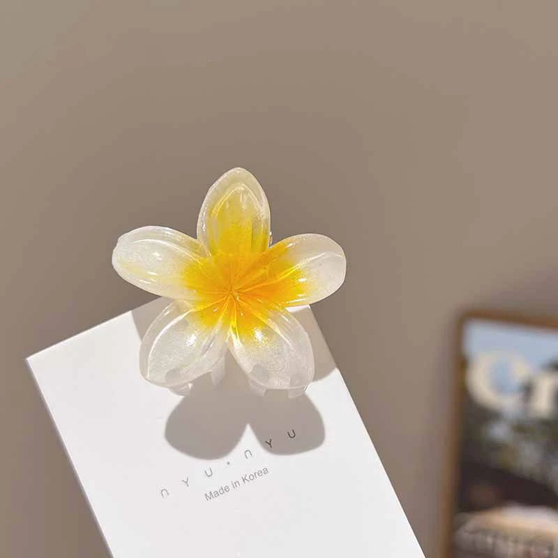 6Pcs Hawaiian Gradient Hair Clips Flower