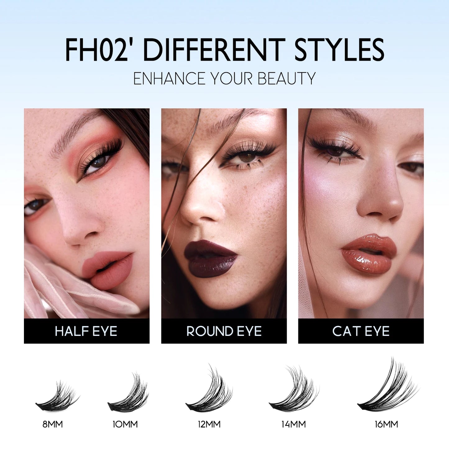 Pretty Pop DIY Lash Kit – Full Set with Bond & Seal, Natural Cluster Lashes (Mix Lengths, At-Home Extensions)