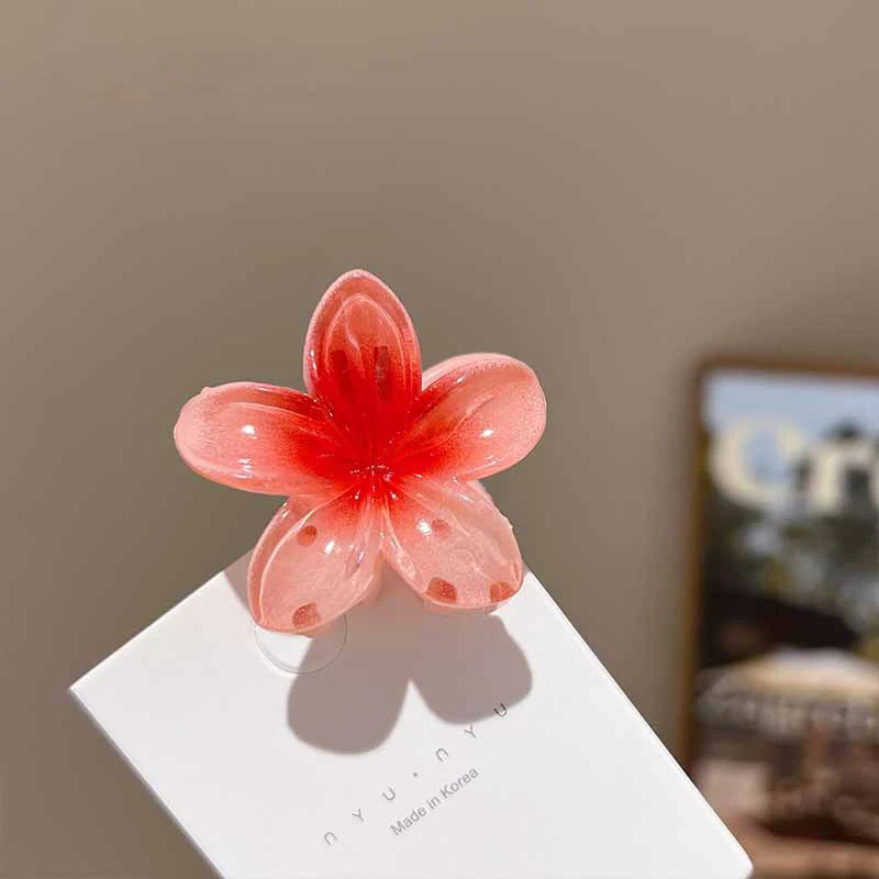 6Pcs Hawaiian Gradient Hair Clips Flower