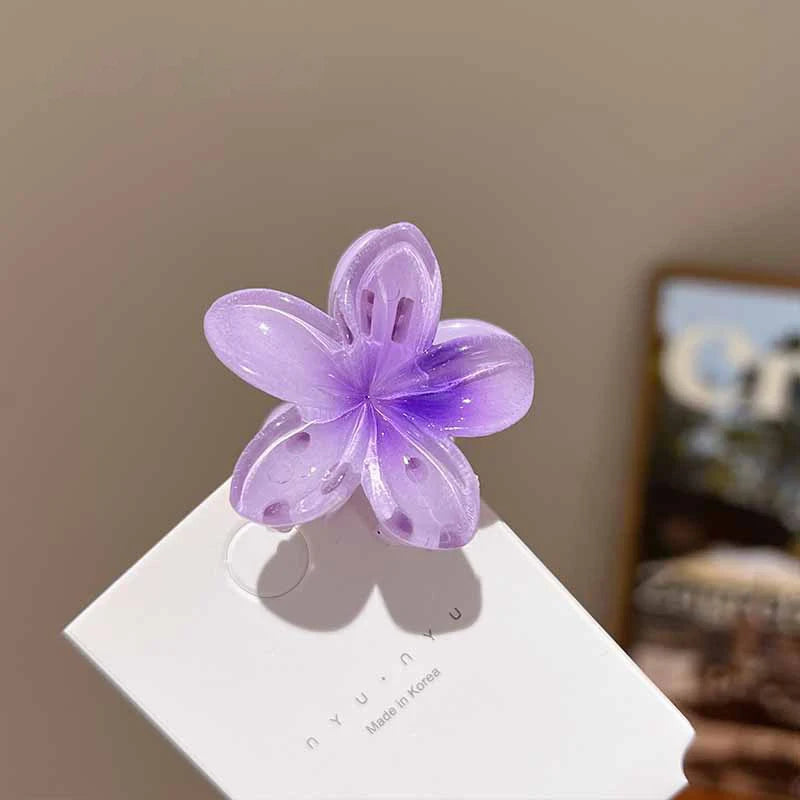 6Pcs Hawaiian Gradient Hair Clips Flower