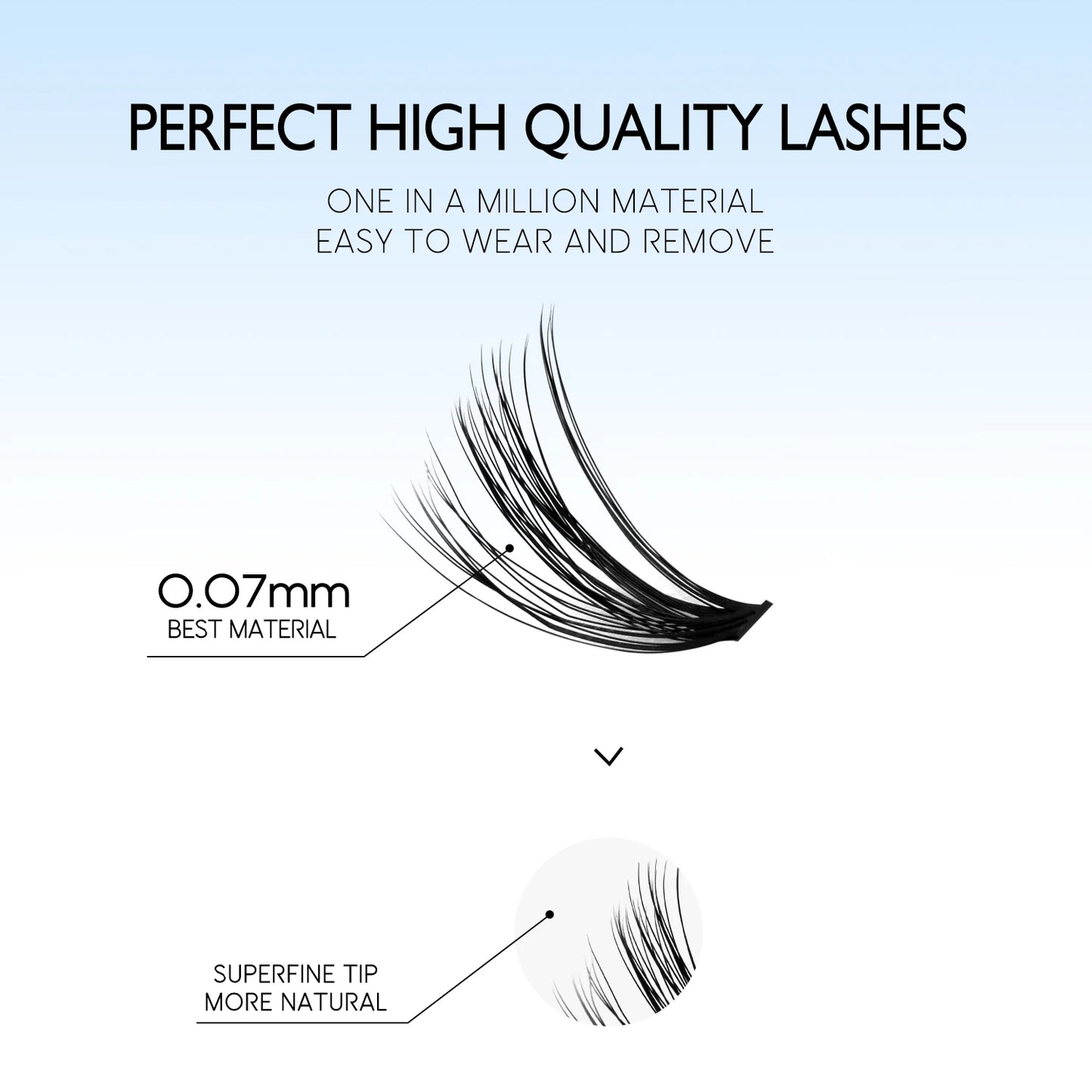 Pretty Pop DIY Lash Kit – Full Set with Bond & Seal, Natural Cluster Lashes (Mix Lengths, At-Home Extensions)