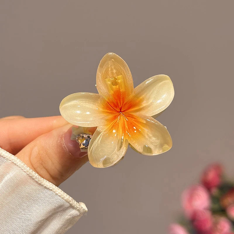 6Pcs Hawaiian Gradient Hair Clips Flower